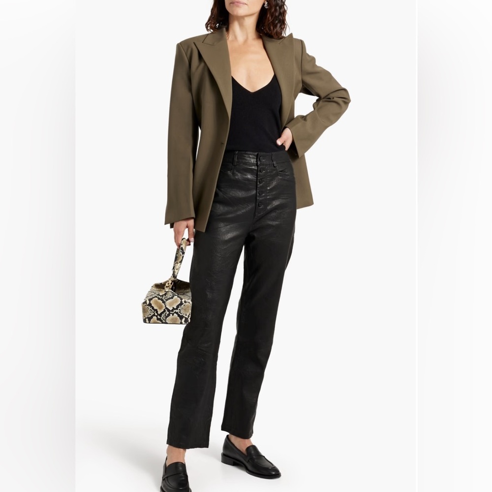 PAIGE Black Leather Pants